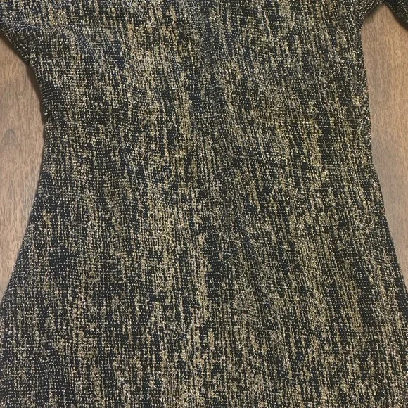 Calvin Klein Green and Gold Ribbed Sheath Dress - Picture 3 of 14